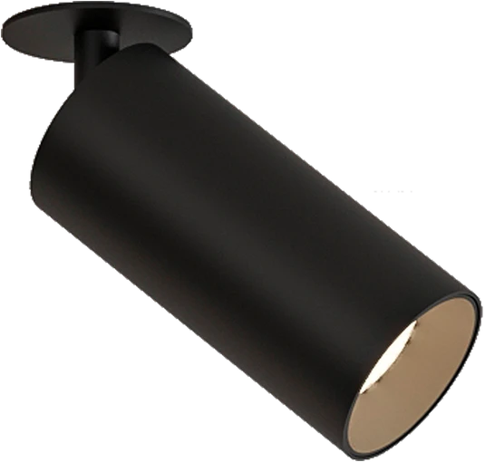 12W LED įleidžiamo montavimo akcentinis šviestuvas PIPE, juodas, 4000K, dimeriuojamas, E3986010NDP