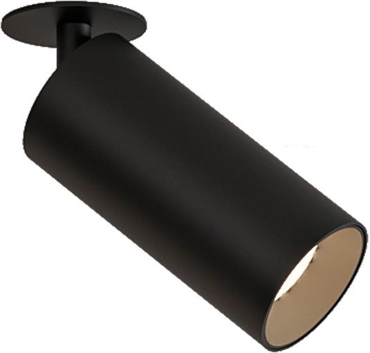 12W LED įleidžiamo montavimo akcentinis šviestuvas PIPE, juodas, 4000K, dimeriuojamas, E3986010NDT