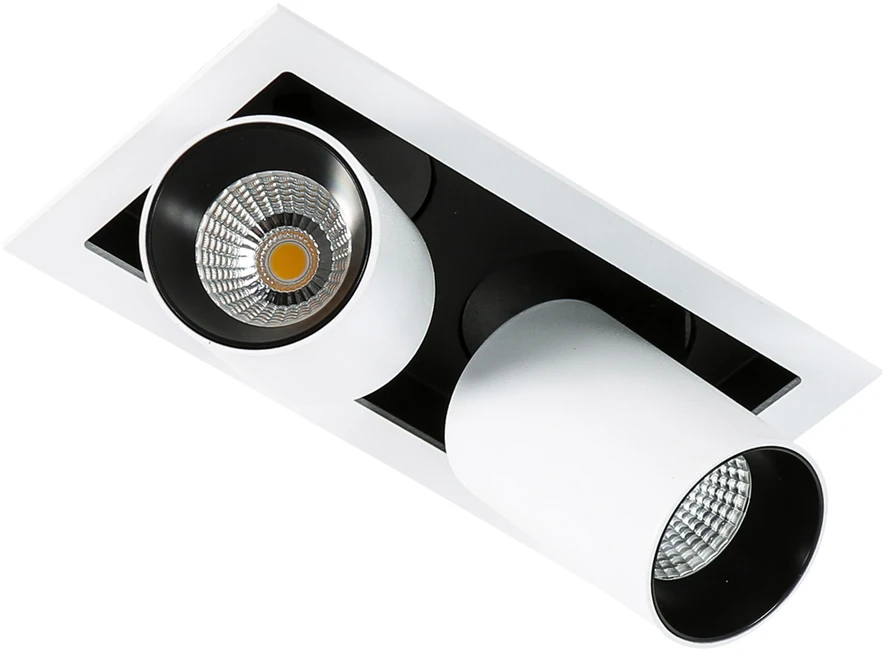 Lubinis šviestuvas Italux Įleidžiamas LED šviestuvas GL7117-2/12W 4000K WH+BL