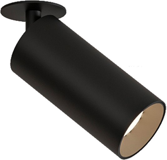 12W LED įleidžiamo montavimo šviestuvas PIPE, juodas, 3000K, E3986000N