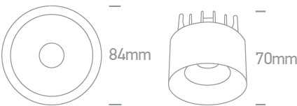 12W LED įleidžiamo montavimo šviestuvas, baltas, 3000K, 10112A/W/W