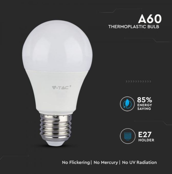 Samsung 12W LED lemputė V-TAC, 6400K, E27, dimeriuojama