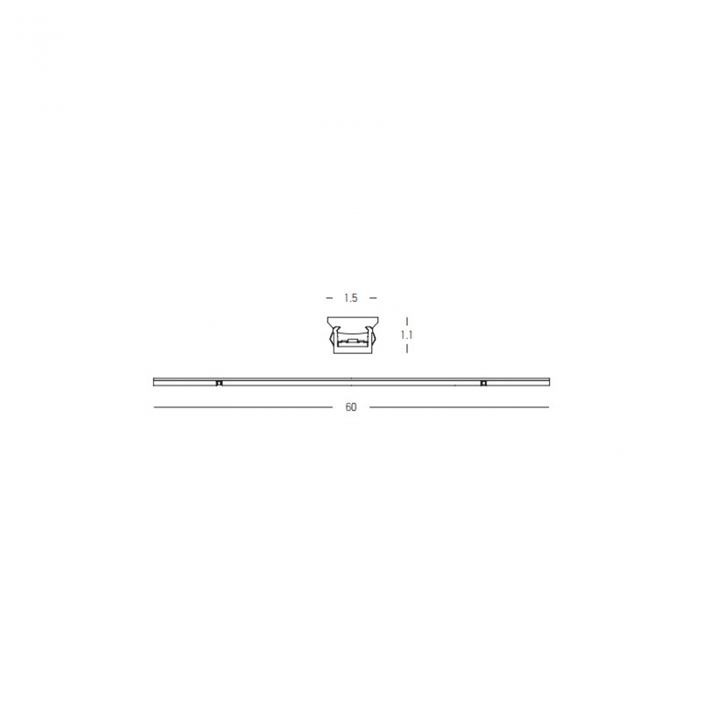 12W LED linijinis šviestuvas į magnetinę sistemą ZAMBELIS MAGNETIC ULTRA SLIM, juodas, 3000K, DALI, 23111