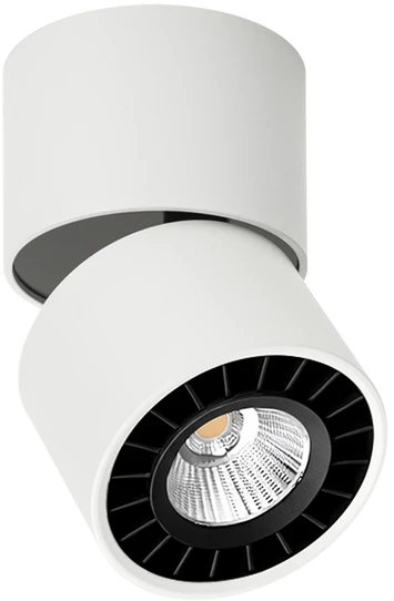 12W LED lubinis šviestuvas HERIOS, baltos/juodos sp., 3000/4000/5000K