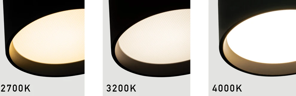 12W LED lubinis šviestuvas, juodas, 2700/3200/4000K, DALI, IP44, 25216