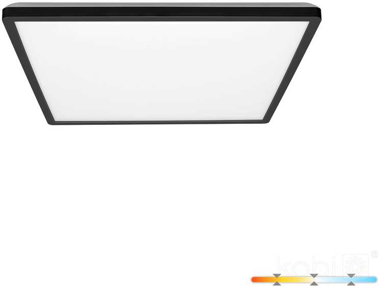 12W LED lubinis šviestuvas NIVERA SQUARE, juodas, 3000/4000/6000K, IP54