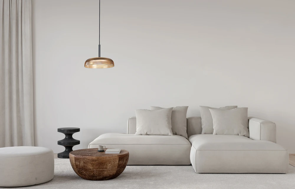 12W LED pakabinamas šviestuvas COLLE, juodos/geltonos sp., 3000K