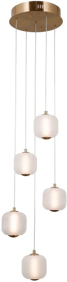 Lubinis šviestuvas 12W LED pakabinamas šviestuvas GANTI, aukso/baltos sp., 3000K
