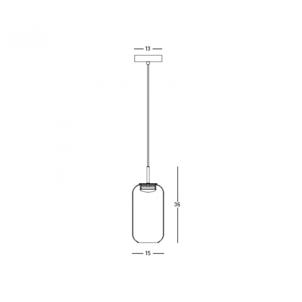 12W LED pakabinamas šviestuvas, matinės juodos/aukso sp., 3000K, 23218