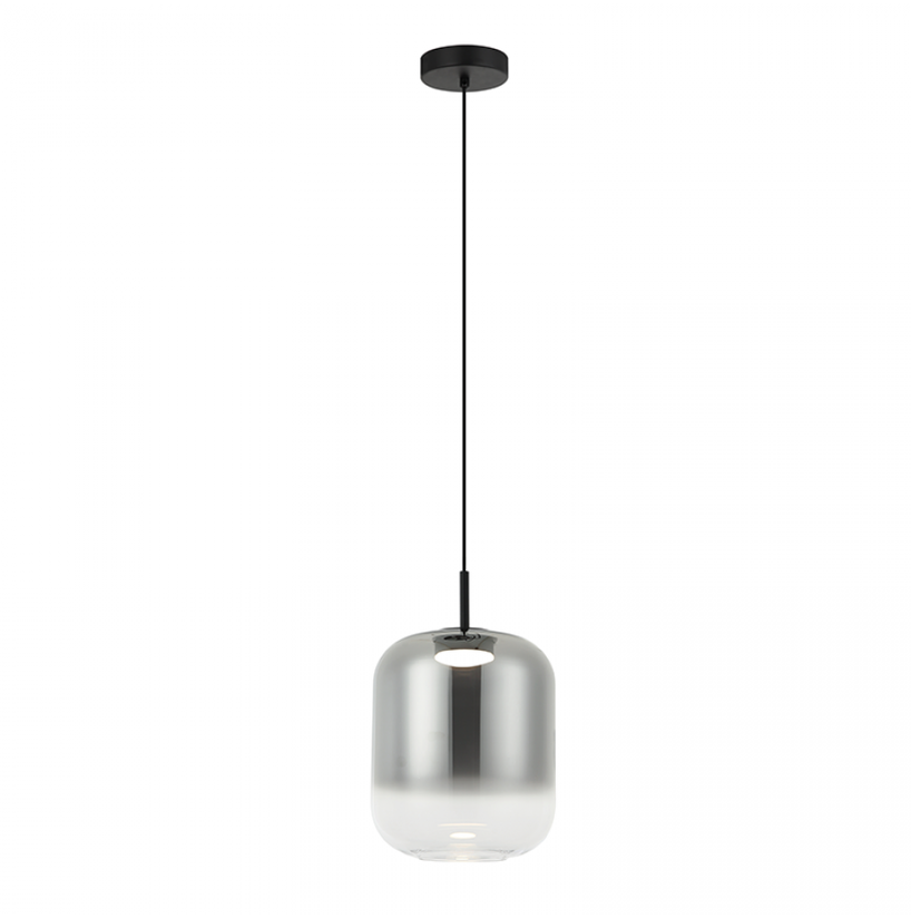 12W LED pakabinamas šviestuvas, matinės juodos/dūmų sp., 3000K, 23214