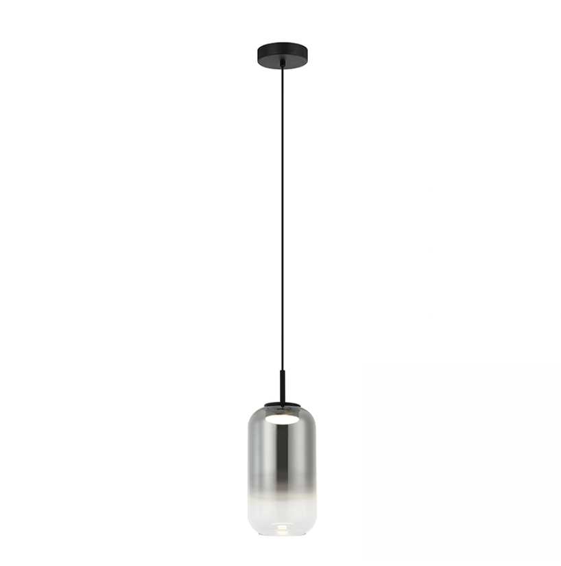 12W LED pakabinamas šviestuvas, matinės juodos/dūmų sp., 3000K, 23217