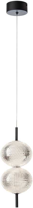 12W LED pakabinamas šviestuvas VENTURA, juodas, 3000K