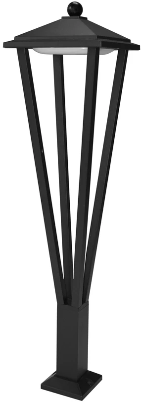 12W LED pastatomas lauko šviestuvas BONS, juodas, 3000K, IP54