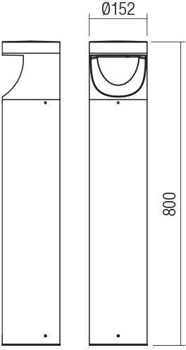 12W LED pastatomas lauko šviestuvas XWALK, tamsiai pilkas, 3000K, IP65, 90501