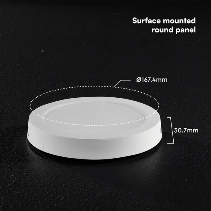 12W LED paviršinė panelė, balta, 3000/4000/6500K, CREE LED chip