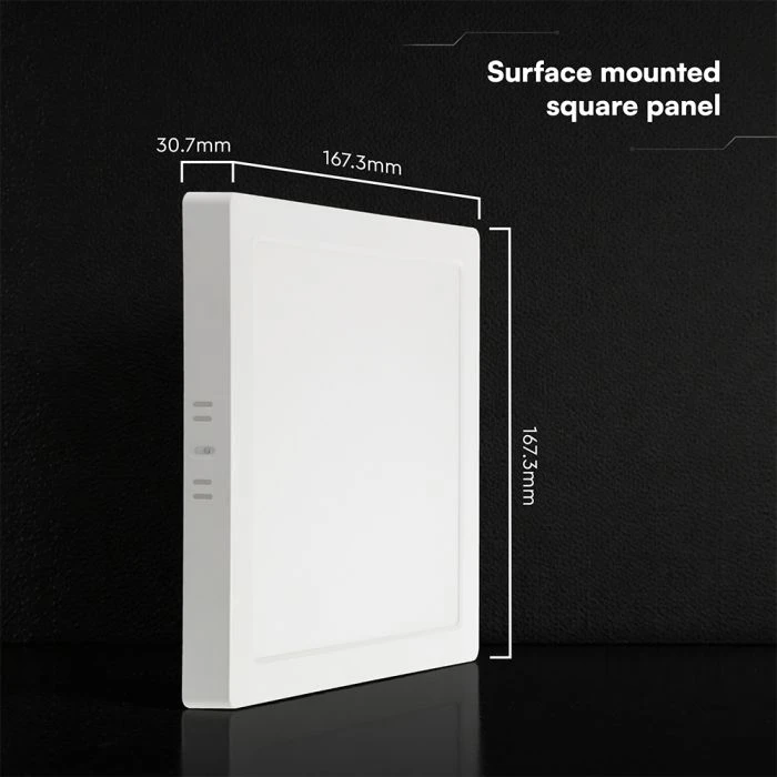 12W LED paviršinė panelė, balta, 3000/4000/6500K, CREE LED chip