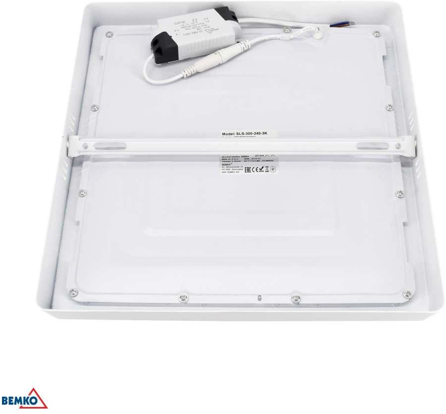 Bemko 12W LED paviršinė panelė TALAR SLS, balta, 4000K