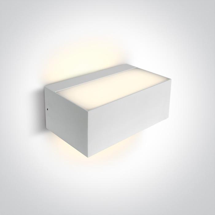 12W LED paviršinis fasado šviestuvas, baltas, E27, 67518/W