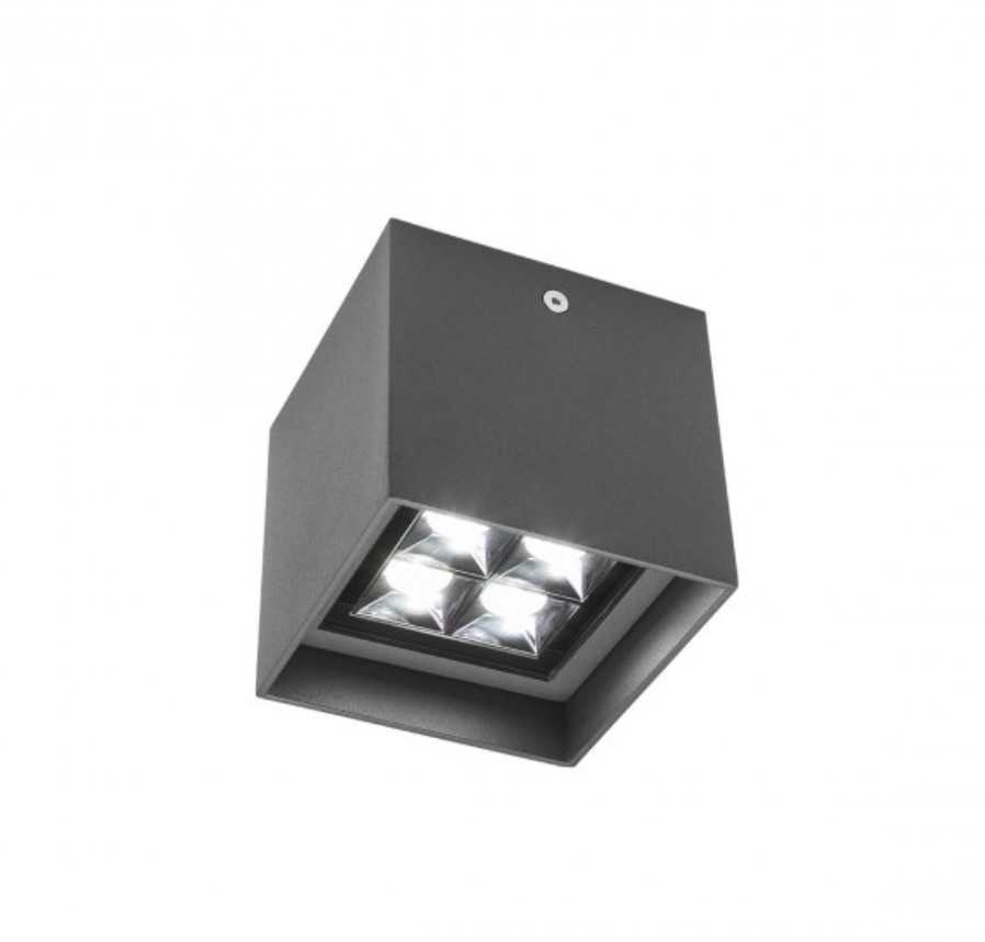 12W LED paviršinis fasado šviestuvas HUB, tamsiai pilkas, 3000K, 90229