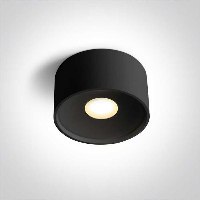 Lubinis šviestuvas 12W LED paviršinis šviestuvas, juodas, 3000/3500/4000K, 12112F/B/V