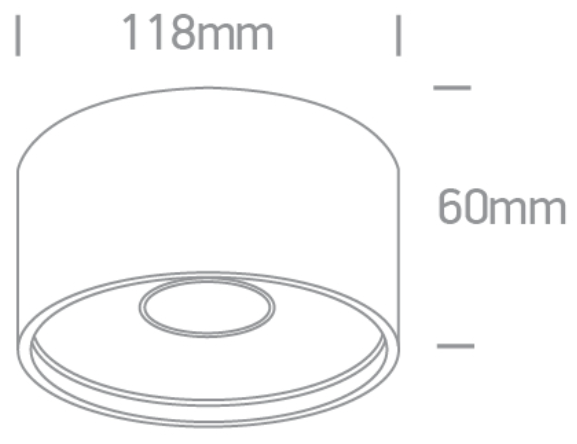 Lubinis šviestuvas 12W LED paviršinis šviestuvas, juodas, 3000/3500/4000K, 12112F/B/V