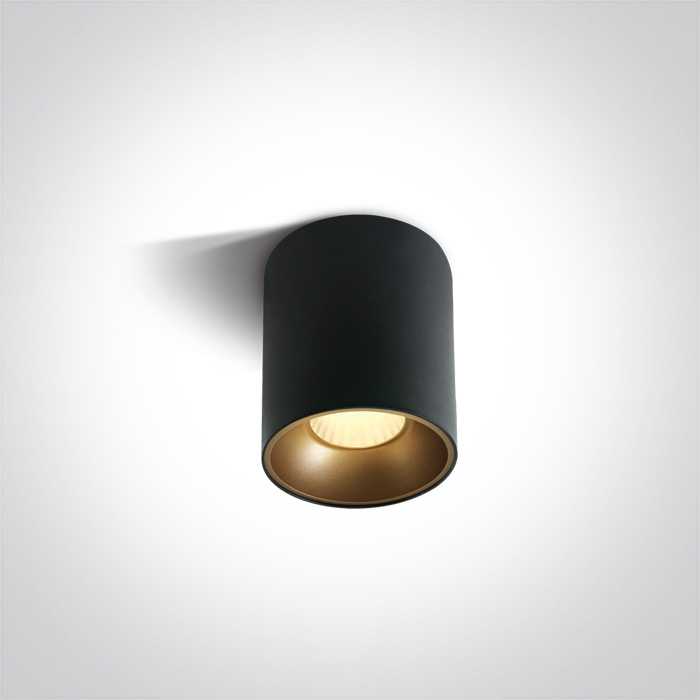 Lubinis šviestuvas 12W LED paviršinis šviestuvas, juodas, 3000/3500/4000K, 12112Z/B/V