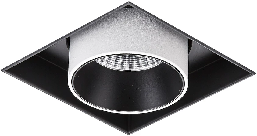 12W LED priglaistomo montavimo šviestuvas NOVUM SINGLE, baltos/juodos sp., 4000K