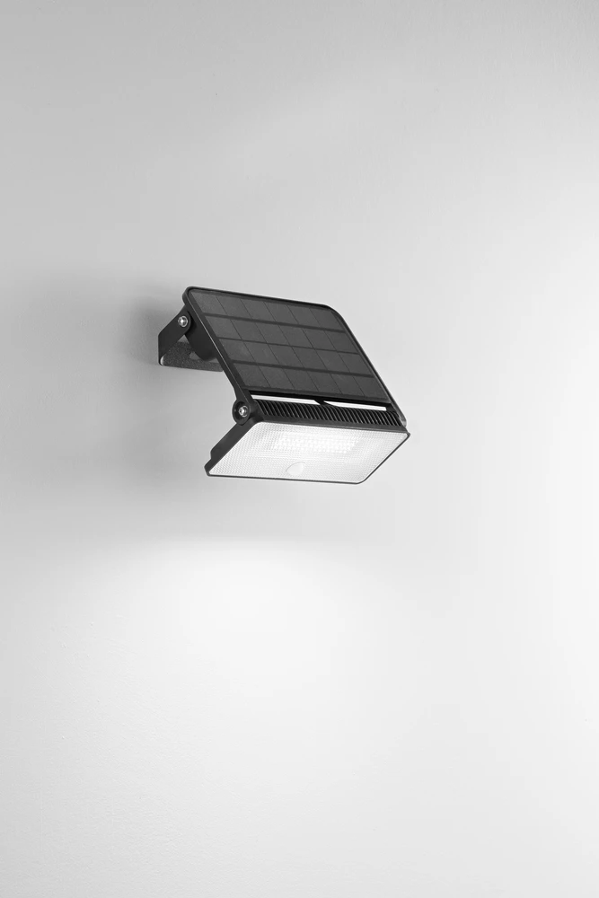 12W LED prožektorius su judesio davikliu ir saulės baterija NASA, antracito sp., IP54