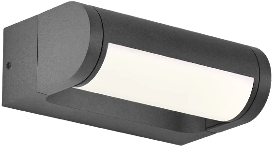 Sieninis šviestuvas 12W LED sieninis fasado šviestuvas RANDAL, tamsiai pilkas, 3000K, reguliuojamas šviesos kampas, 4336300