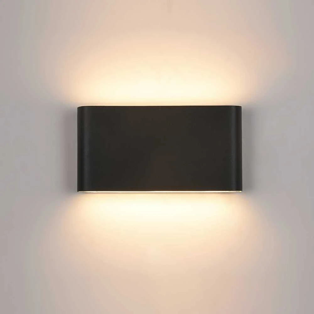 Pakabinamas šviestuvas 12W LED sieninis fasado šviestuvas ROMANO, juodas, 3000K