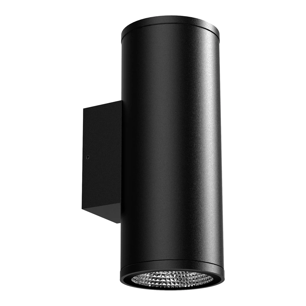 12W LED sieninis fasado šviestuvas SPOT ROUND, juodas, 3000K, 24°, IP65