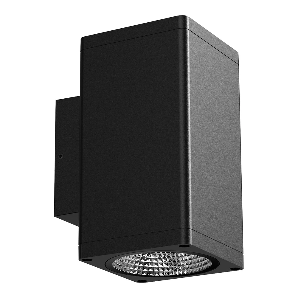 12W LED sieninis fasado šviestuvas SPOT SQUARE, juodas, 4000K, 40°, IP65