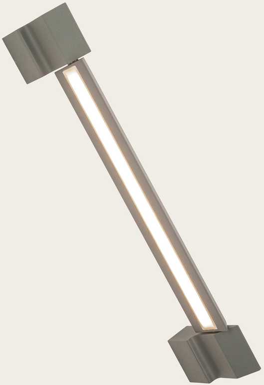 12W LED sieninis fasado šviestuvas, tamsiai pilkas, 3000K, IP54, E429