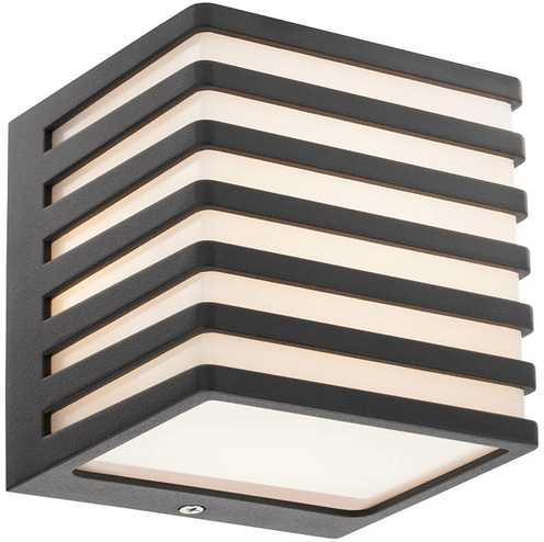 Sieninis šviestuvas 12W LED sieninis lauko šviestuvas BLAZE, tamsiai pilkas, 3000K, IP54