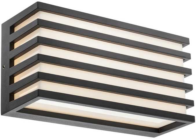 Sieninis šviestuvas 12W LED sieninis lauko šviestuvas BLAZE, tamsiai pilkas, 3000K, IP54