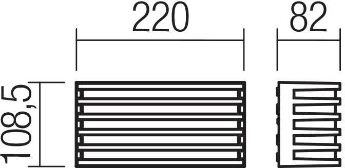 Sieninis šviestuvas 12W LED sieninis lauko šviestuvas BLAZE, tamsiai pilkas, 3000K, IP54