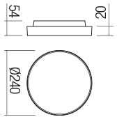 12W LED sieninis lauko šviestuvas DISCUS, juodas, 3000K, IP65, 90065