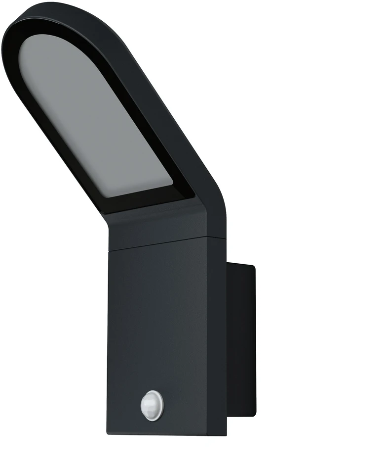 12W LED sieninis lauko šviestuvas ENDURA STYLE, tamsiai pilkas, 3000K, su judesio davikliu, IP44