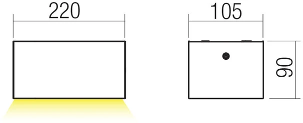 Sieninis šviestuvas 12W LED sieninis lauko šviestuvas LIMAS, rūdžių sp., 2700/3000K, IP65, 91221