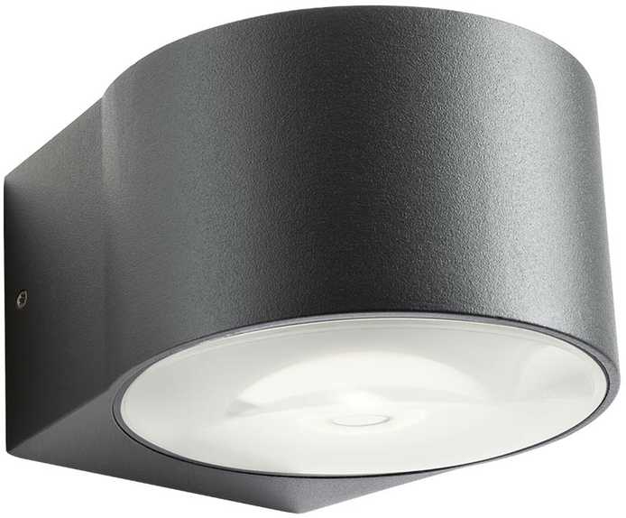 12W LED sieninis lauko šviestuvas LOG, tamsiai pilkas, 3000K, IP65, 90063