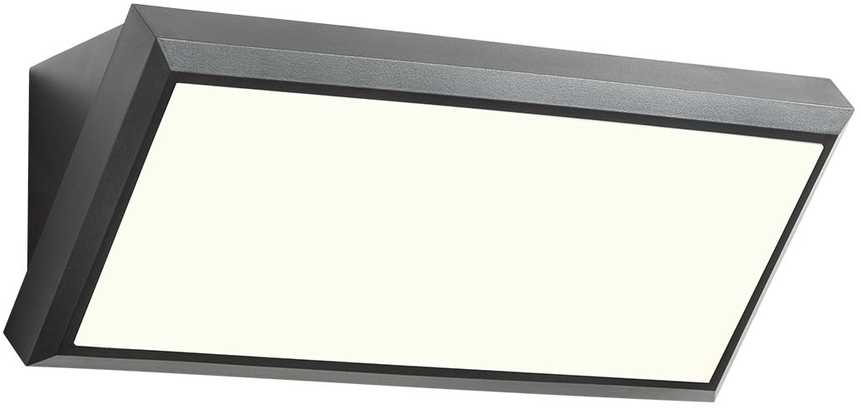 Sieninis šviestuvas 12W LED sieninis lauko šviestuvas MAKO, tamsiai pilkas, 3000K, IP65, 90159