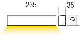 Sieninis šviestuvas 12W LED sieninis lauko šviestuvas OMNIA, baltas, 3000K, IP54, 90393
