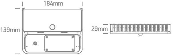 Sieninis šviestuvas 12W LED sieninis lauko šviestuvas su saulės baterija ir judesio davikliu, juodas, 4000K, IP54, 4 šviesos režimai, 65748/B/C