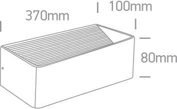 12W LED sieninis šviestuvas, baltas, 3000K, 67466C/W/W