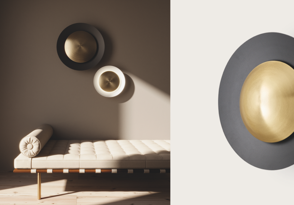12W LED sieninis šviestuvas COSS, juodos/matinės žalvario sp., 3000K