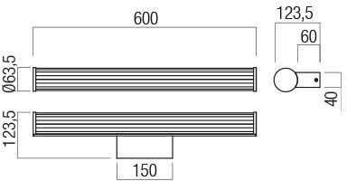 12W LED sieninis šviestuvas DIZZY, chromo sp., 3000/4000K, IP44, 01-3260