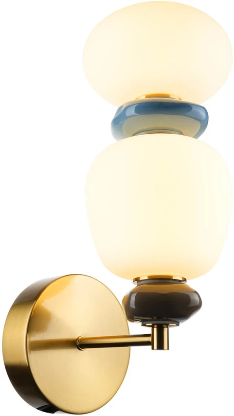 12W LED sieninis šviestuvas EVANS, aukso/baltos sp./skaidrus, 3000K