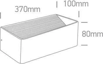 12W LED sieninis šviestuvas, juodas, 3000K, 67466C/B/W
