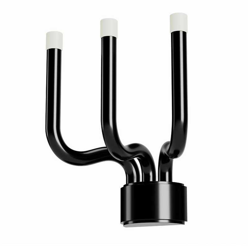 12W LED sieninis šviestuvas LUXOR, blizgios juodos sp., 3000K, dimeriuojamas, 01-3307