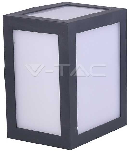 V-tac 12W LED sieninis šviestuvas, pilkas, IP65, 6400K